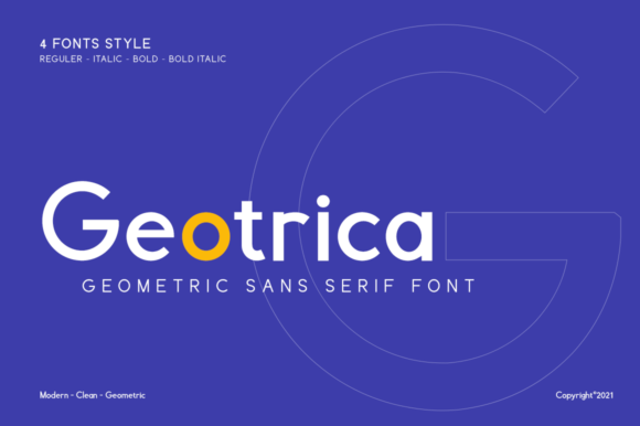 Geotrica: A Minimal Sans Serif Font for Modern Branding